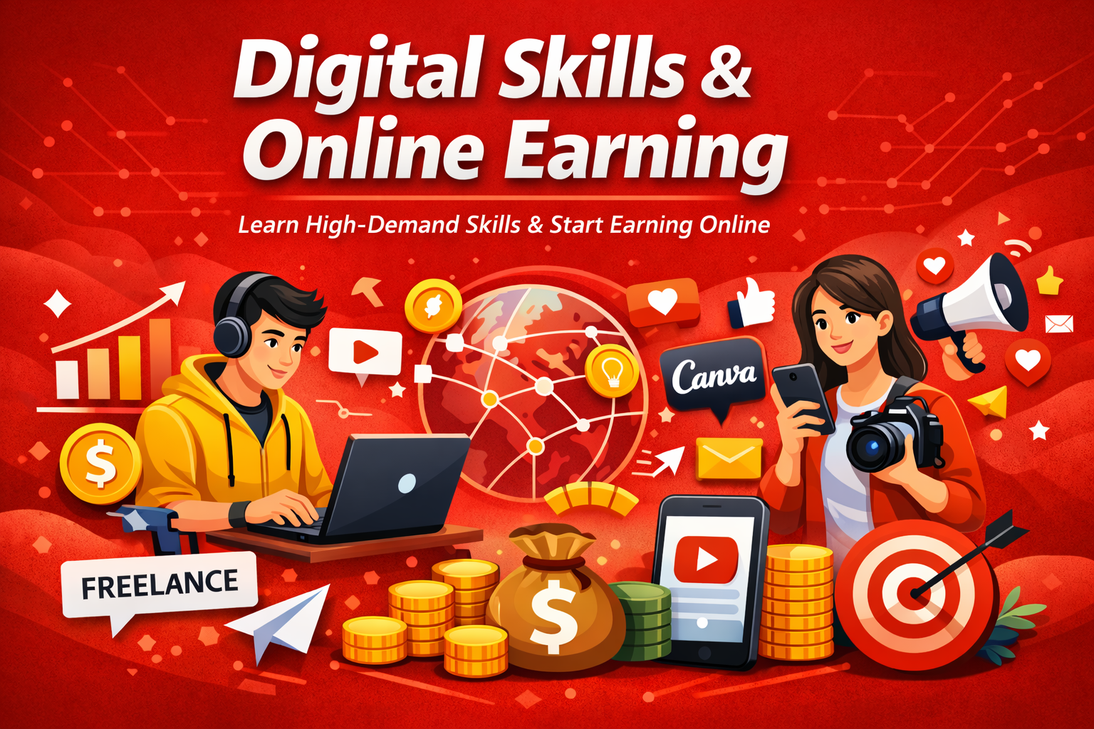 Digital Skills & Online Earning icon
